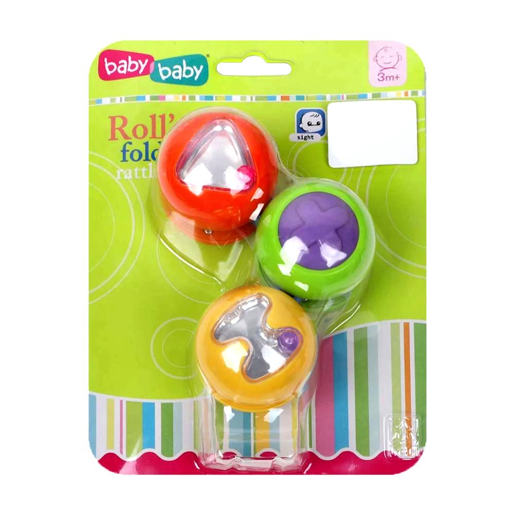 Roll & Fold Rattle Toys For Baby - Multi (073712)